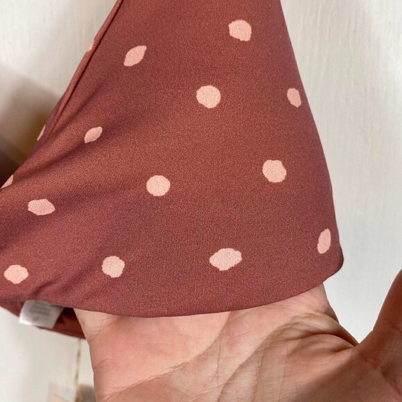 Eberjey Mauve Pink Polka Dot Bikini Top | Adjustable Tie Straps | Size Small NWT - Picture 3 of 8
